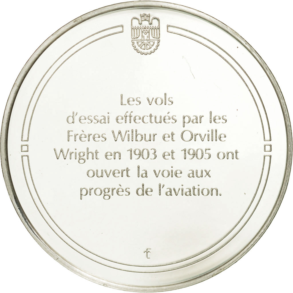 France, Medal, L'aéroplane à moteur, Sciences & Technologies, 