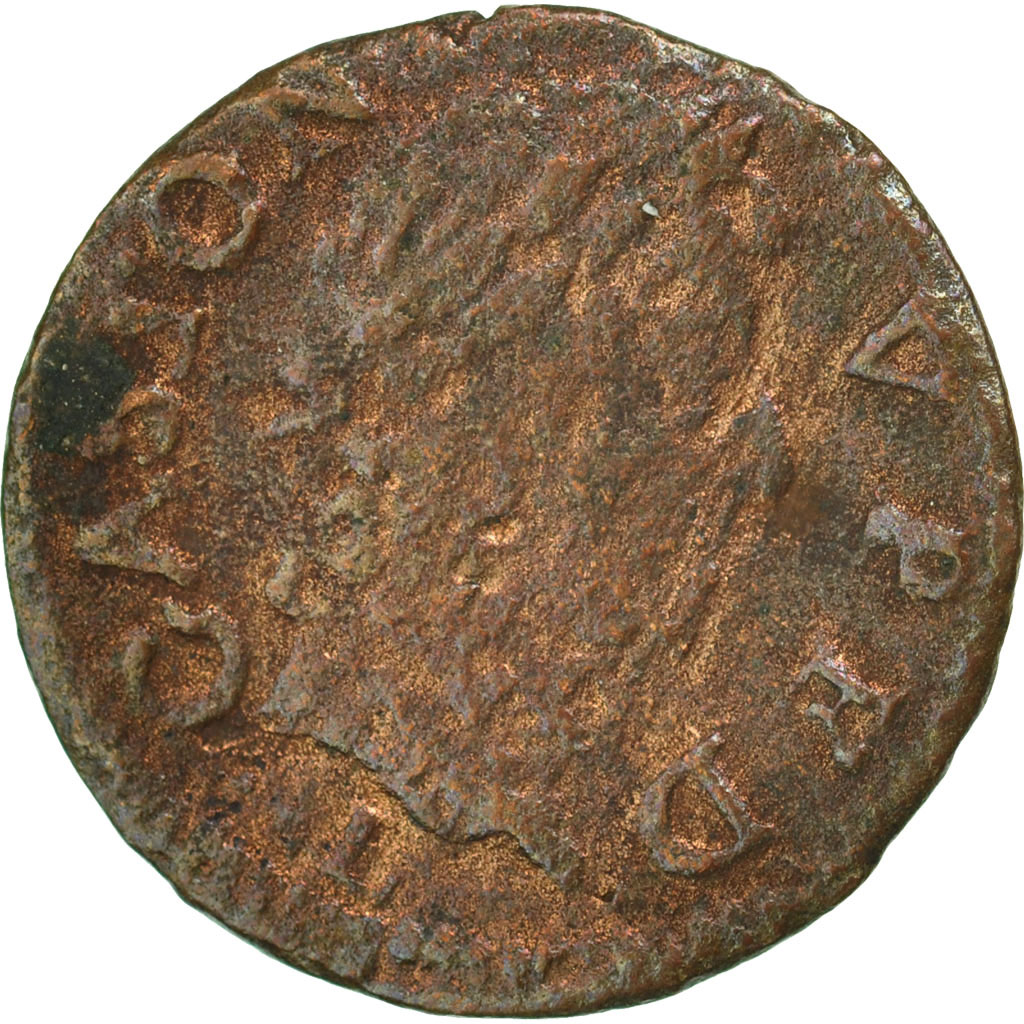 Coin, France, Denier Tournois, 1652, Trévoux, , Copper, Boudeau:1090