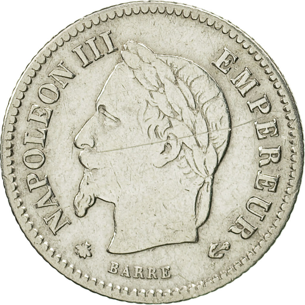 Coin, France, Napoleon III, Napoléon III, 20 Centimes, 1867, Paris, 