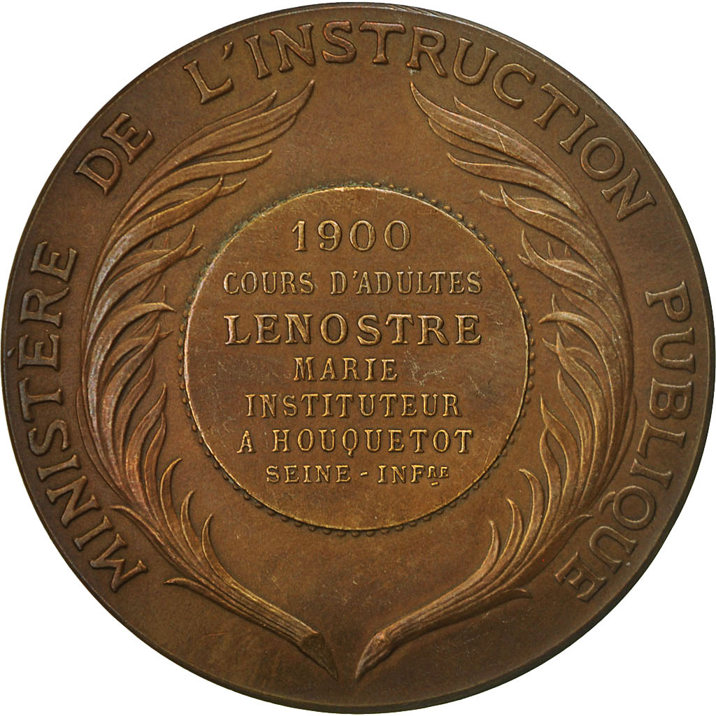 France, Medal, Ministère de l'Instruction Publique, Arts & Culture, Dubois.A