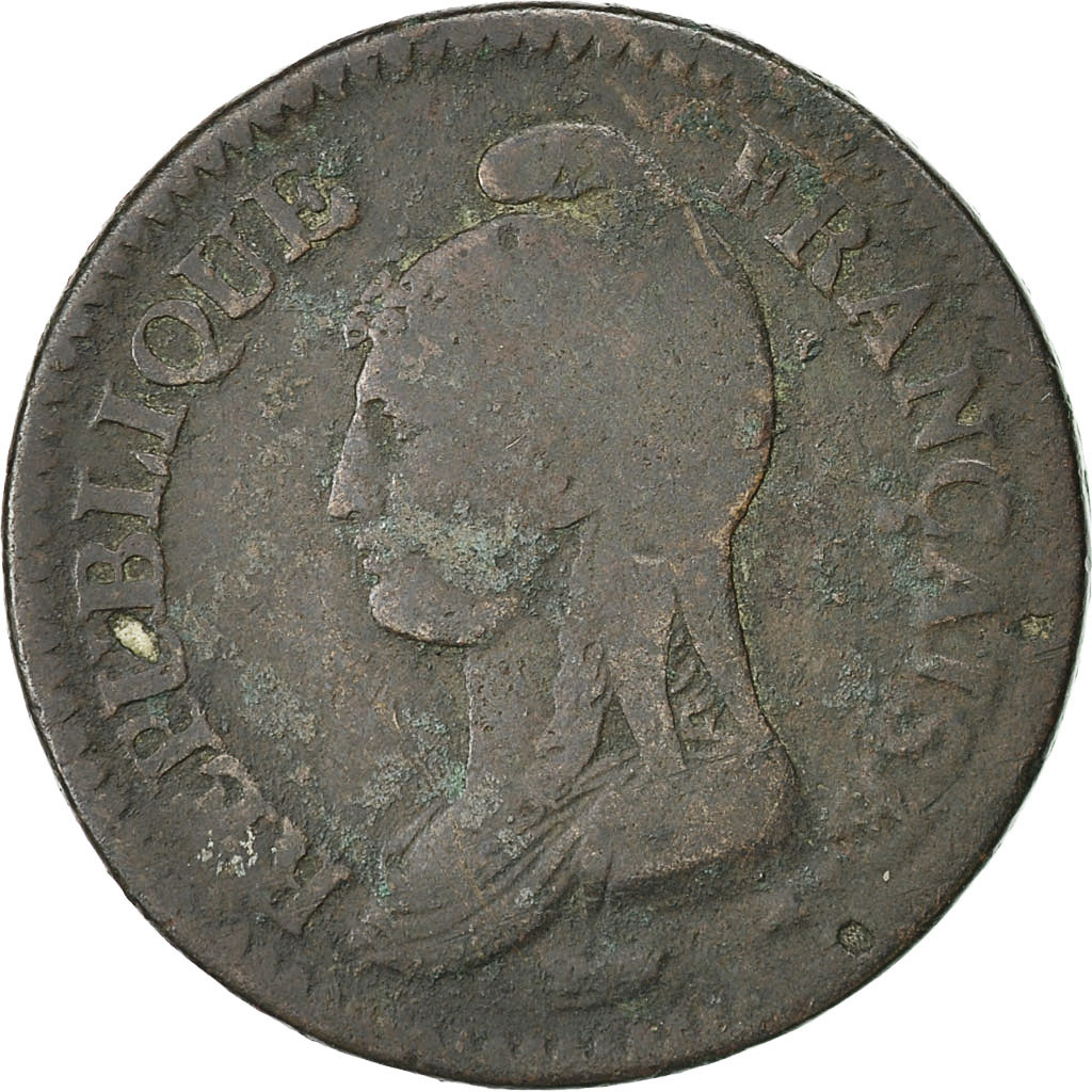 Coin, France, Dupré, Decime, 1799, Bordeaux, , Bronze, KM:644.8