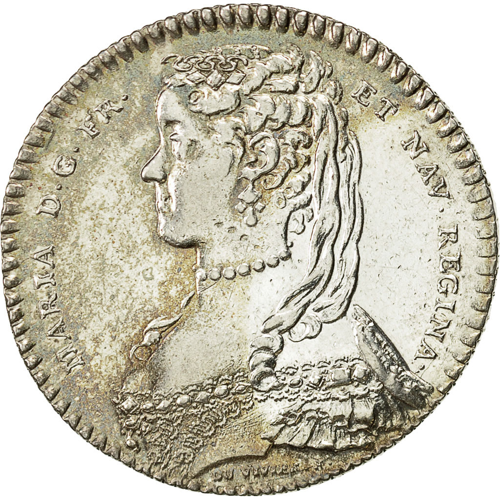 France, Token, Louis XV et Marie Lesczinska, Duvivier, , Silver