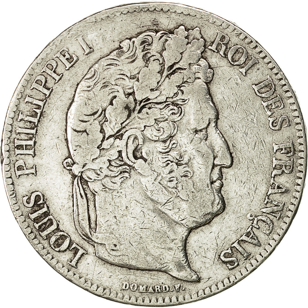 Coin, France, Louis-Philippe, 5 Francs, 1836, Rouen, , Silver
