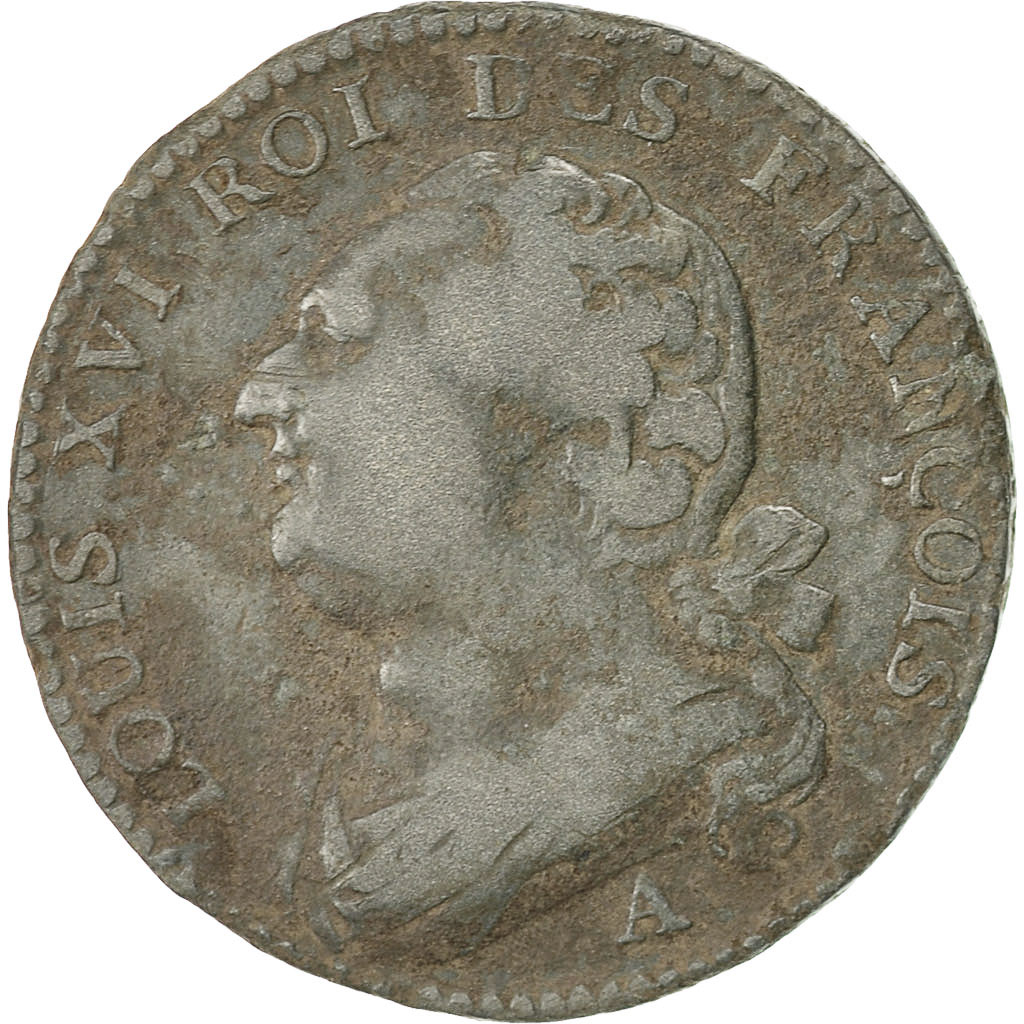 Coin, France, Louis XVI, 12 deniers françois, 12 Deniers, 1791, Paris