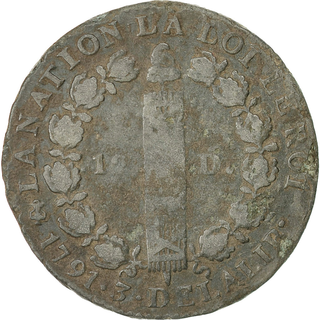Coin, France, Louis XVI, 12 deniers françois, 12 Deniers, 1791, Paris