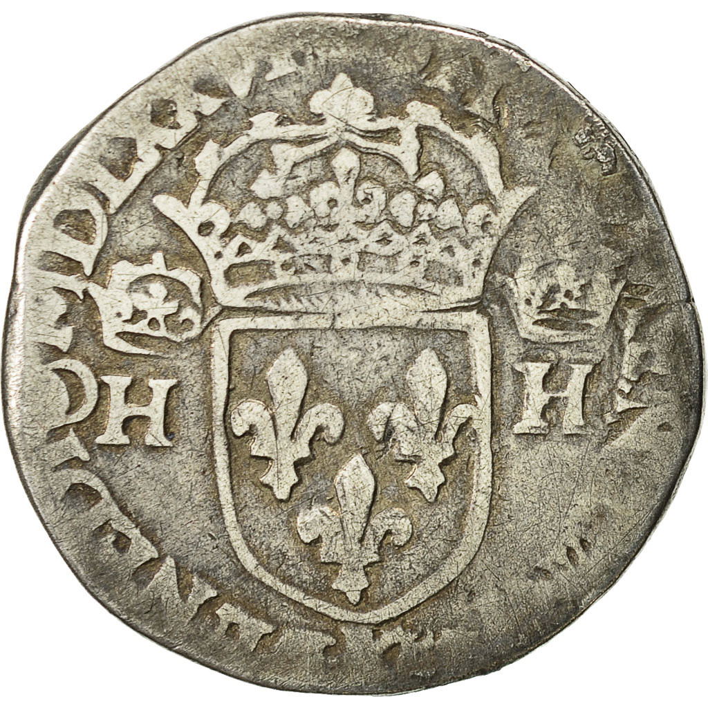 Coin, France, Henri III, Teston, 1576, Bordeaux, , Silver, Sombart:4646