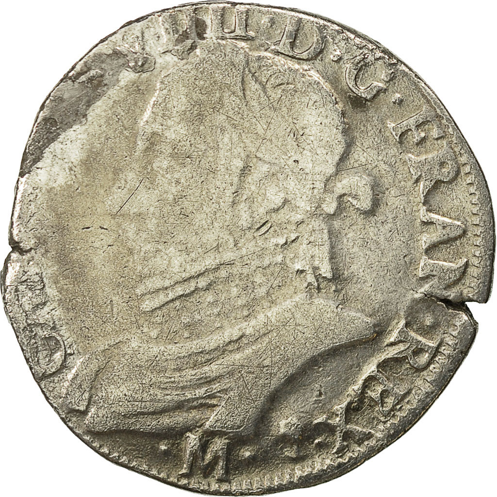 Coin, France, Charles IX, Teston, 1573, Toulouse, , Silver