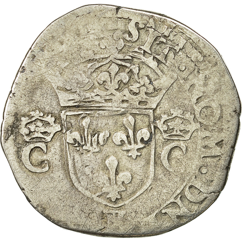 Coin, France, Charles IX, Teston, La Rochelle, , Silver, Sombart:4602