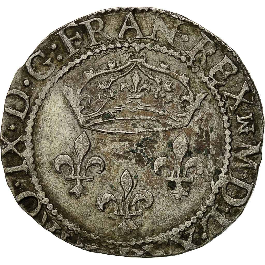 Coin, France, Charles IX, Double Sol Parisis, 1570, Bordeaux, , Silver