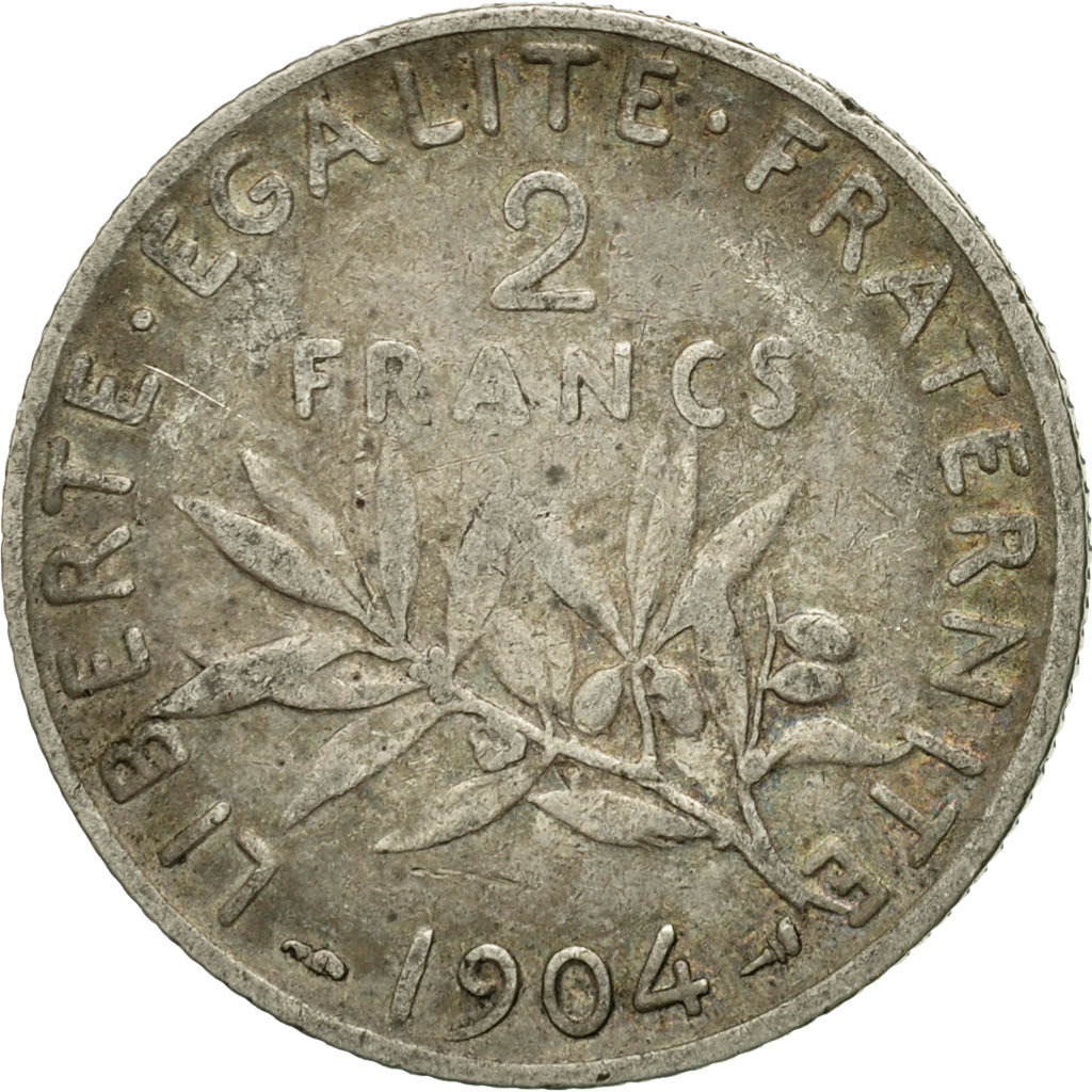 Coin, France, Semeuse, 2 Francs, 1904, Paris, , Silver, KM:845.1