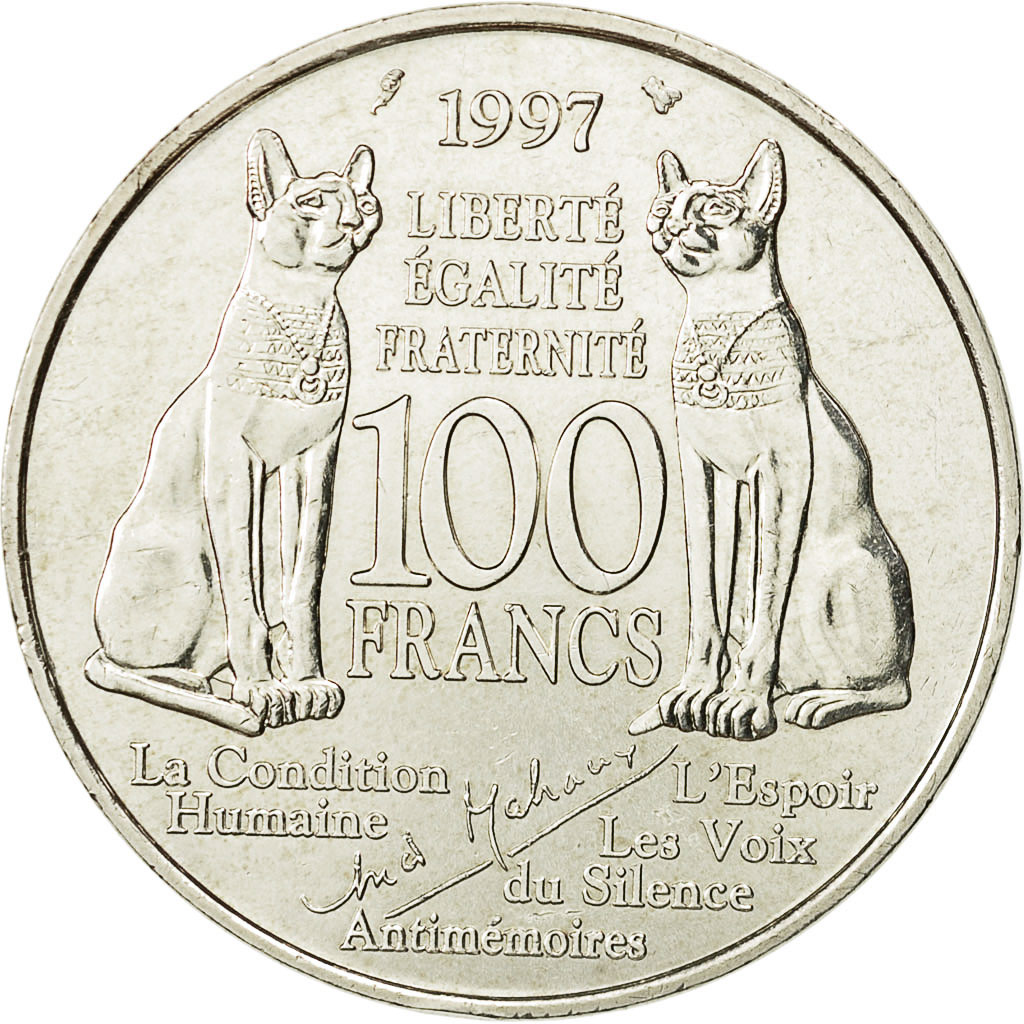 Coin, France, André Malraux, 100 Francs, 1997, , Silver, KM:1188