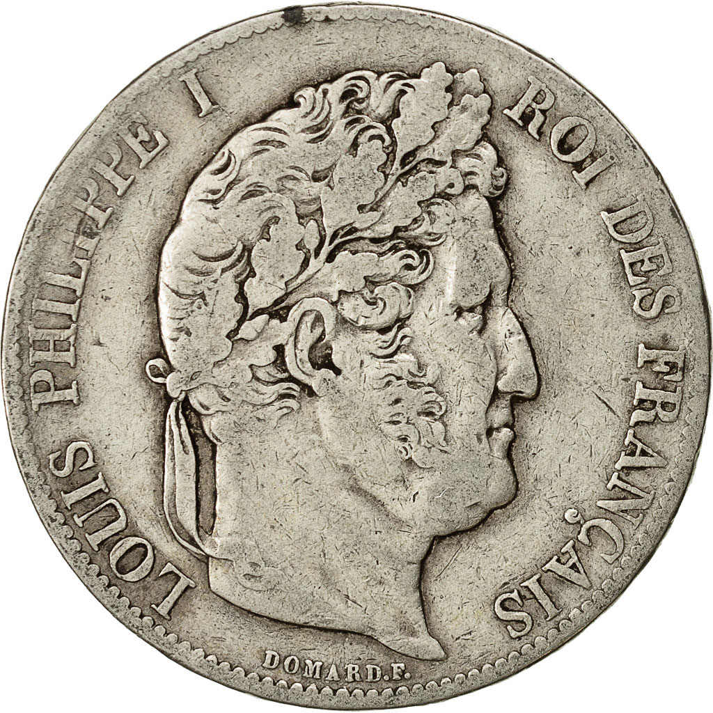 Coin, France, Louis-Philippe, 5 Francs, 1848, Strasbourg, , Silver