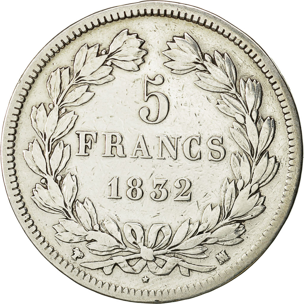 Coin, France, Louis-Philippe, 5 Francs, 1832, Marseille, , Silver