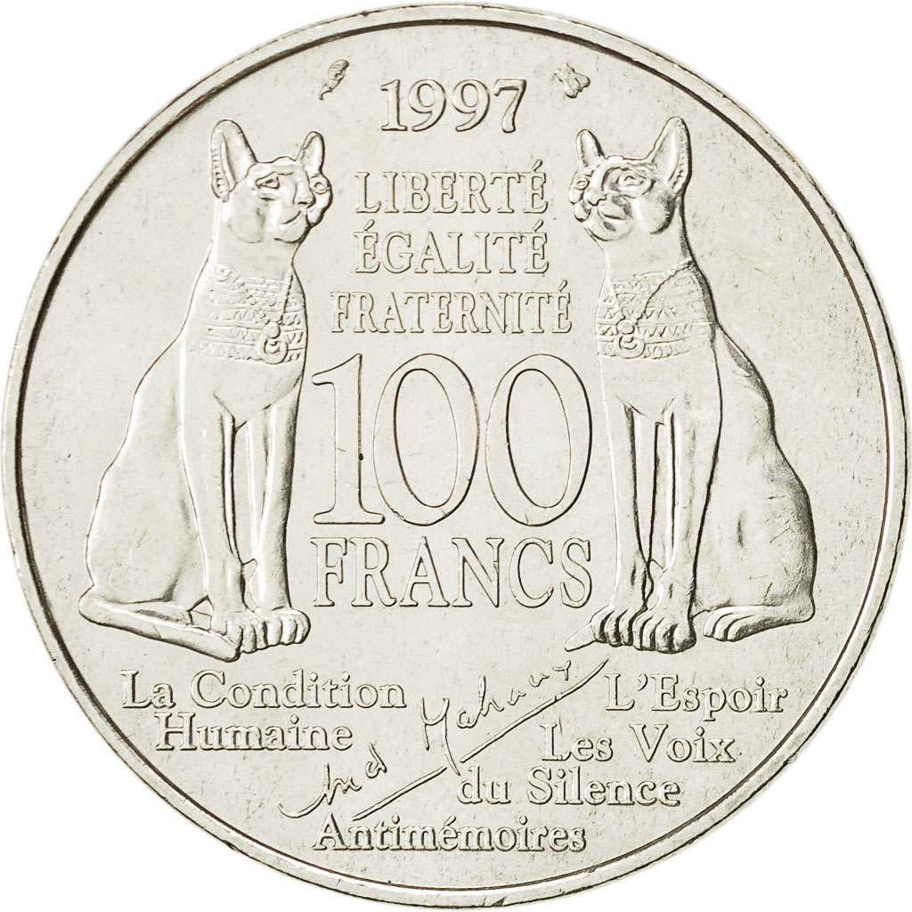 Coin, France, André Malraux, 100 Francs, 1997, , Silver, KM:1188