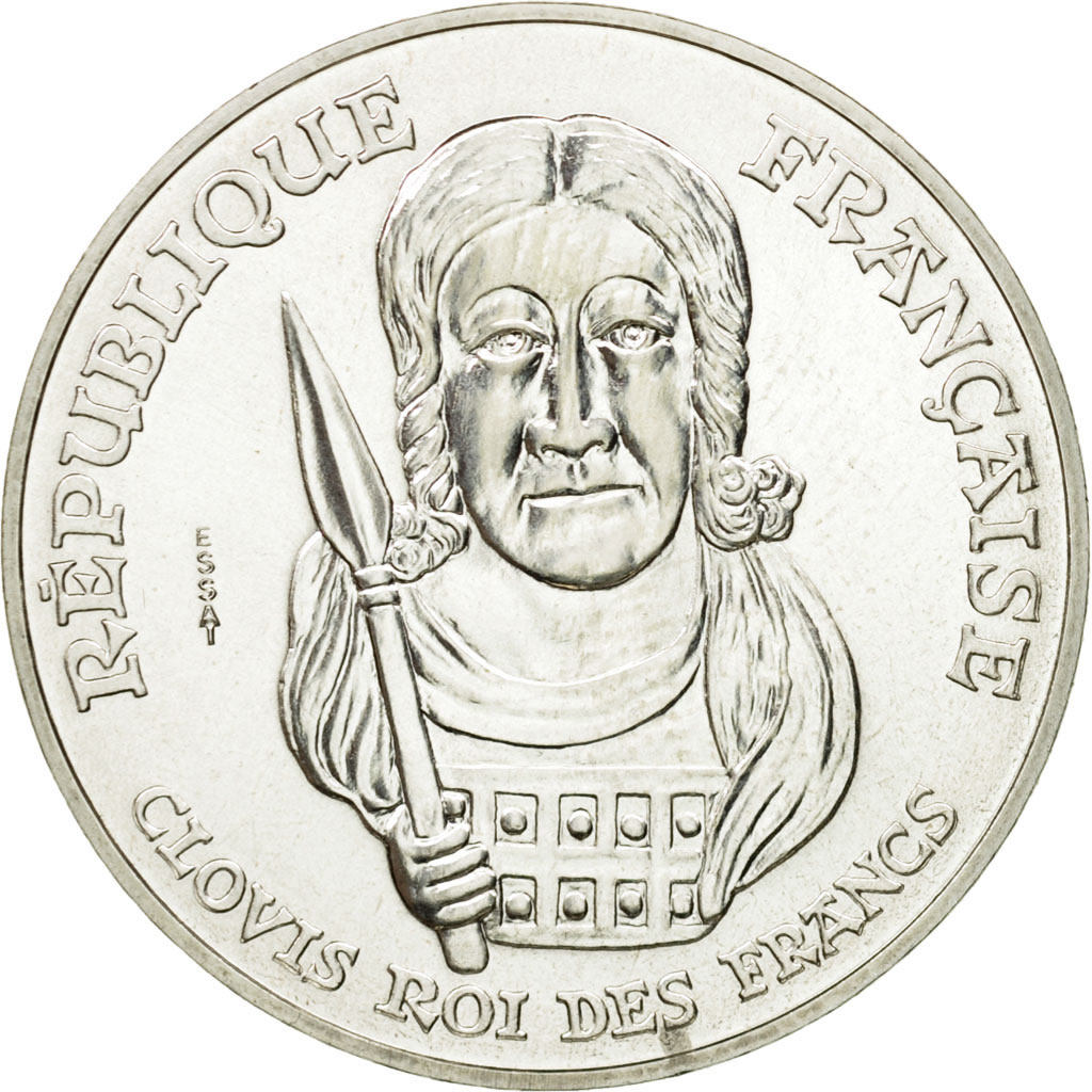 Coin, France, Clovis, 100 Francs, 1996, ESSAI, MS, Silver, KM:1180