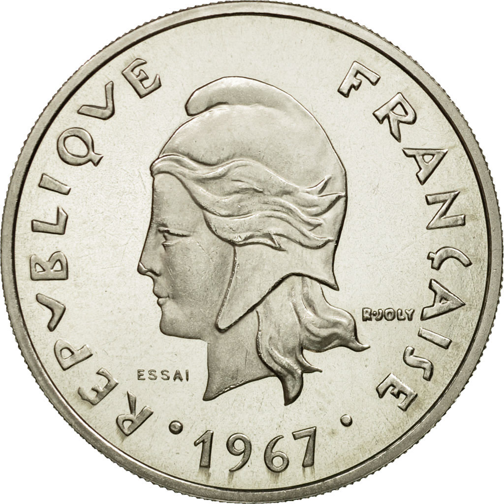 Coin, New Hebrides, 20 Francs, 1967, Paris, ESSAI, , Nickel, KM:E3