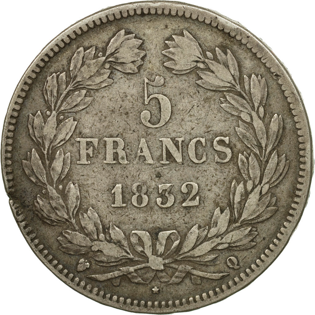 Coin, France, Louis-Philippe, 5 Francs, 1832, Perpignan, , Silver