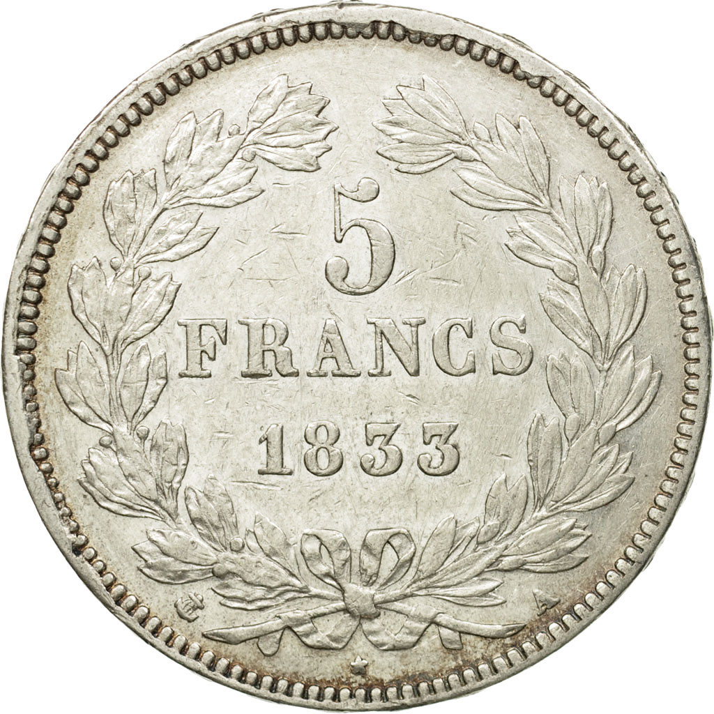 Coin, France, Louis-Philippe, 5 Francs, 1833, Paris, , Silver