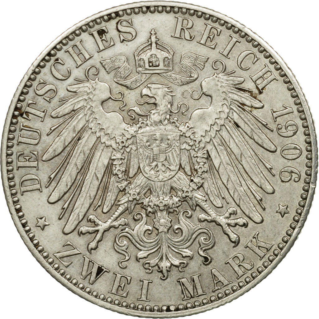 Coin, German States, SAXONY-ALBERTINE, Friedrich August III, 2 Mark, 1906