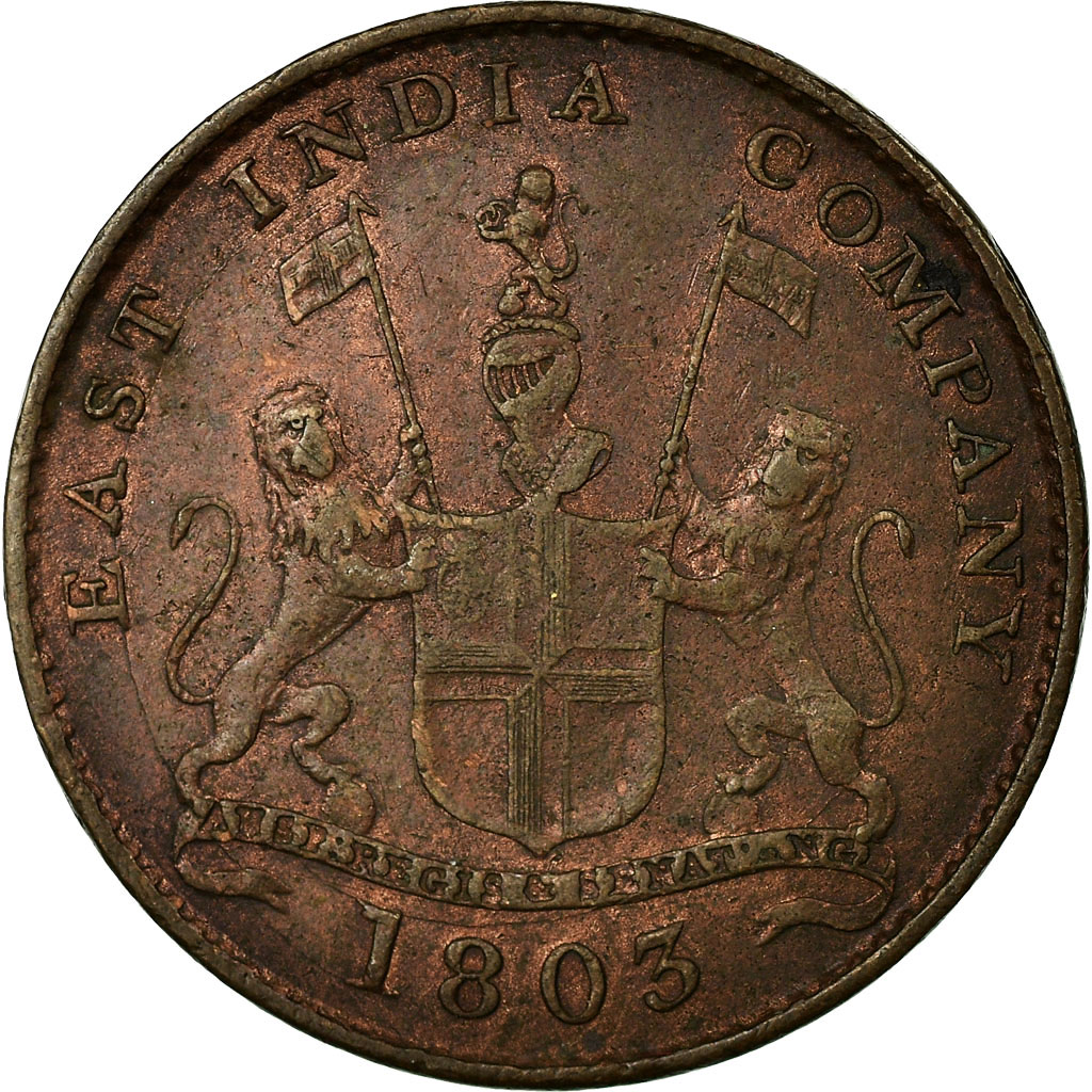 Coin, INDIA-BRITISH, MADRAS PRESIDENCY, 5 Cash, 1 Falus, 1803, Soho Mint