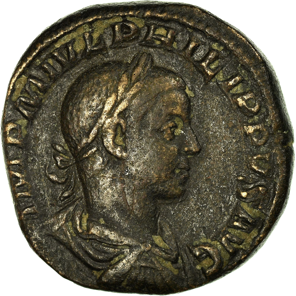 Philip II, Sestertius, 246-249, Rome, Bronze, , RIC:268a | Roman