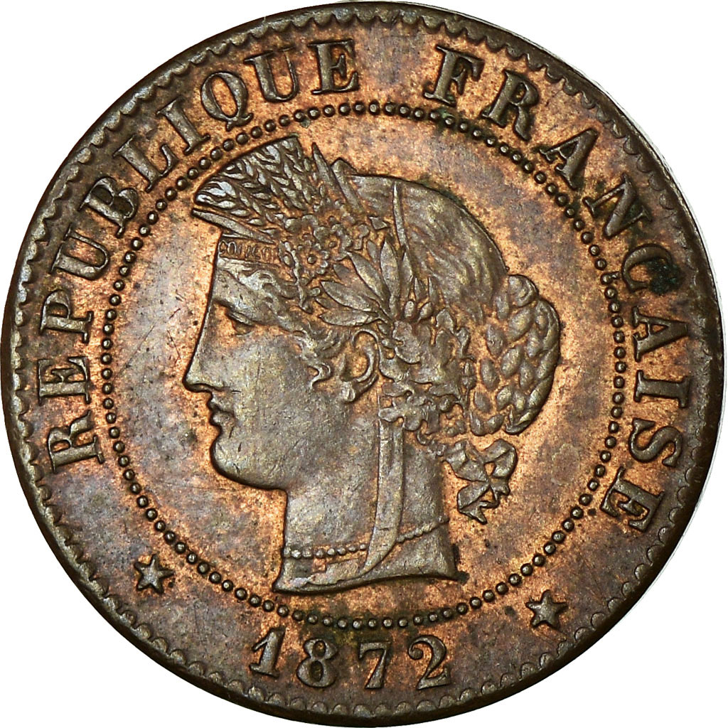 Coin, France, Cérès, Centime, 1872, Bordeaux, , Bronze, KM:826.2
