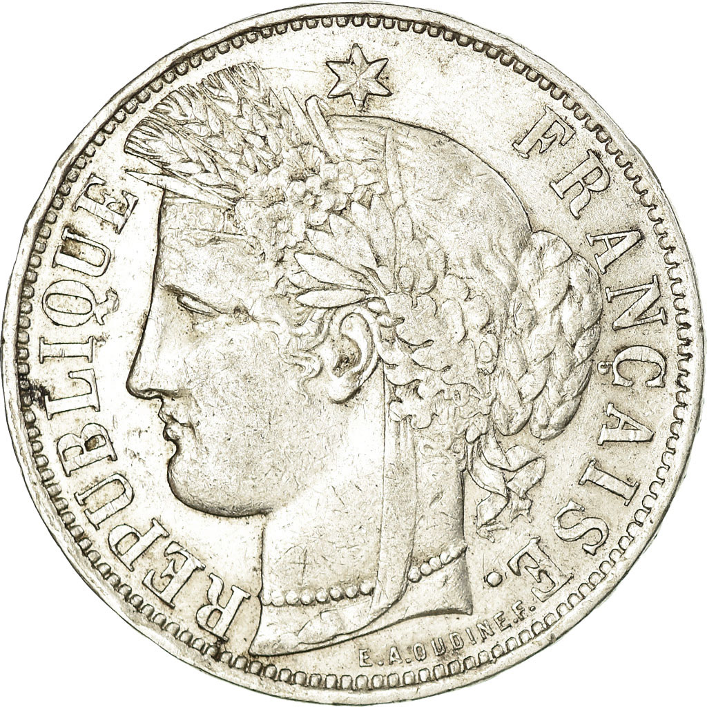 Coin, France, Cérès, 5 Francs, 1870, Bordeaux, , Silver, KM:818.2