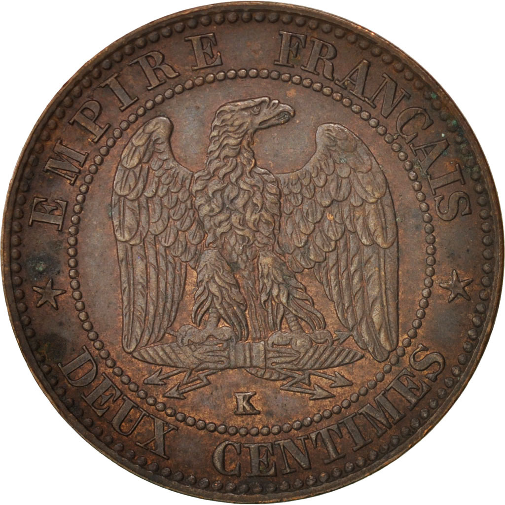 Munten, Frankrijk, Napoleon III, Napoléon III, 2 Centimes, 1857, Bordeaux, ZF+