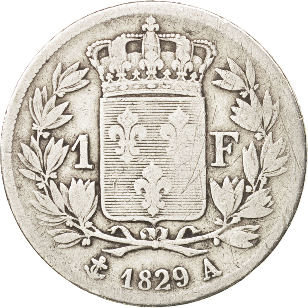 Coin, France, Charles X, Franc, 1829, Paris, , Silver, KM:724.1
