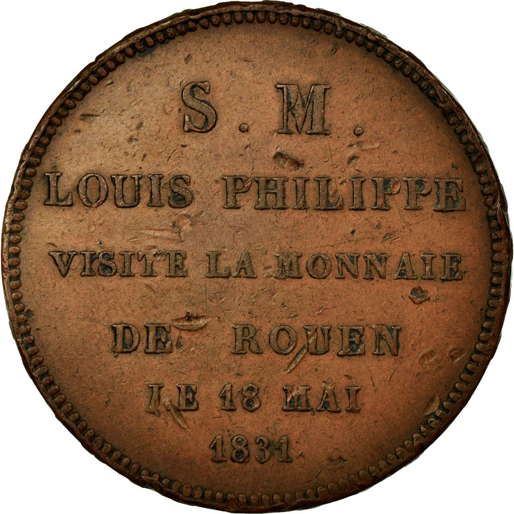 Coin, France, 5 Francs, 1831, Rouen, , Bronze, KM:M20a, Gadoury:679c