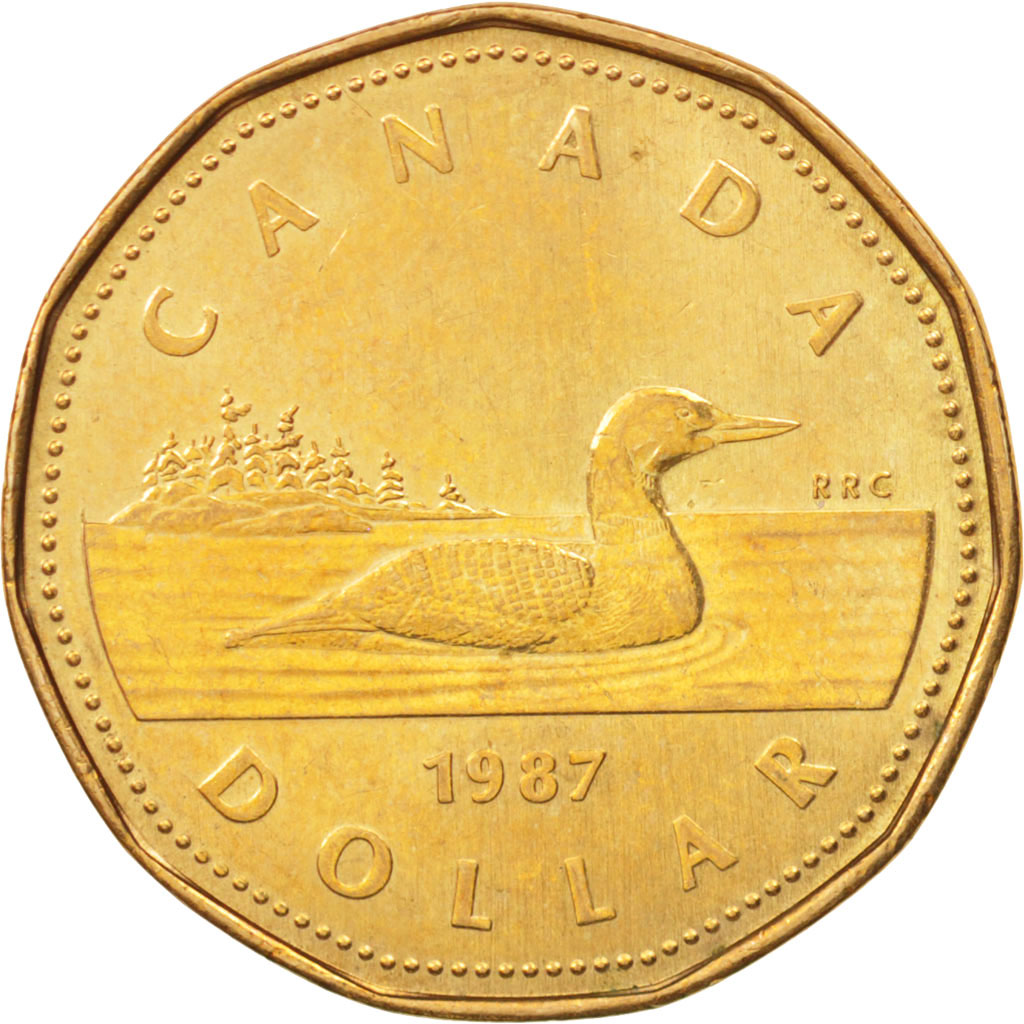 Coin, Canada, Elizabeth II, Dollar, 1987, Royal Canadian Mint, Ottawa,