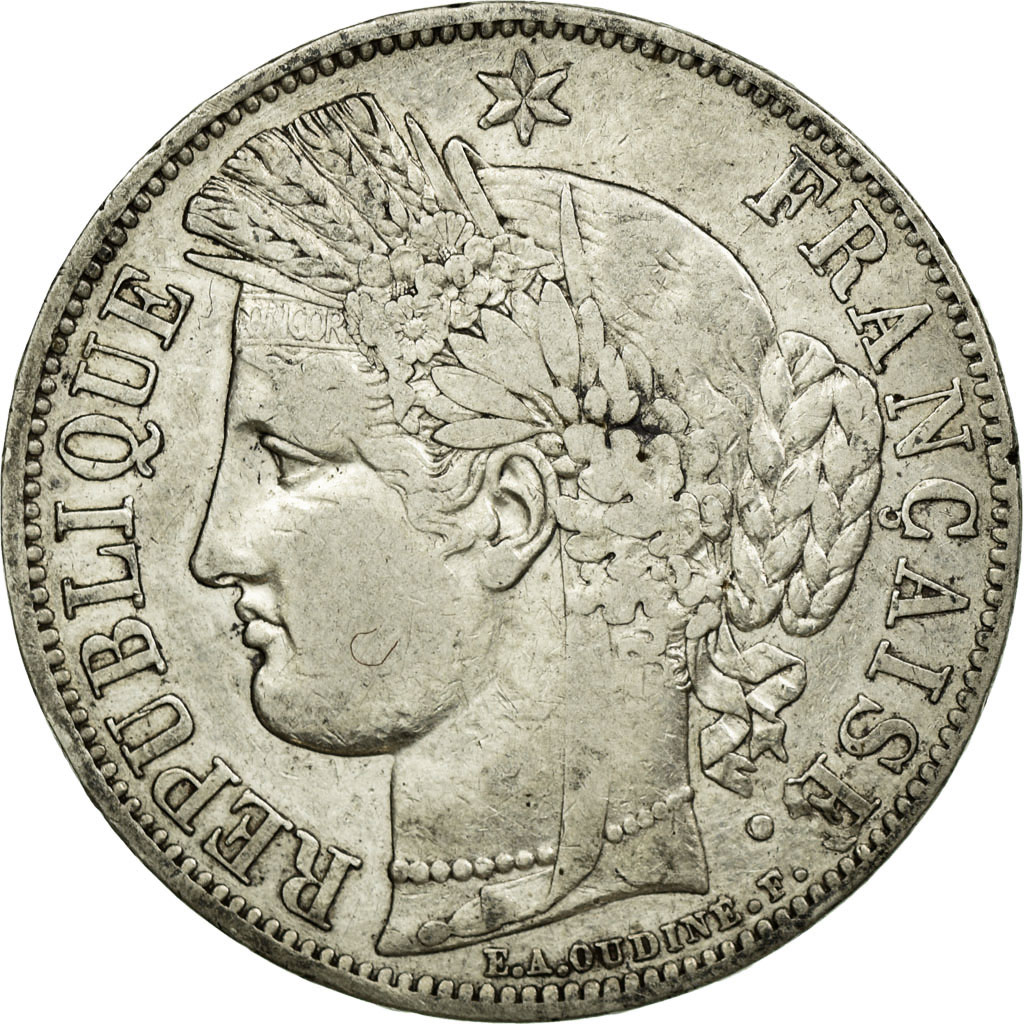 Coin, France, Cérès, 5 Francs, 1849, Paris, , Silver, KM:761.1