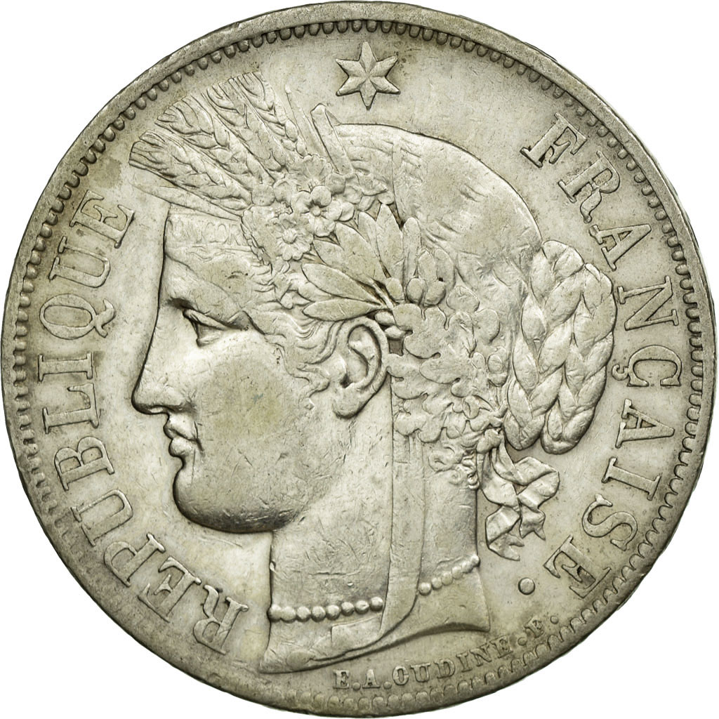 Coin, France, Cérès, 5 Francs, 1851, Paris, , Silver, Gadoury:719