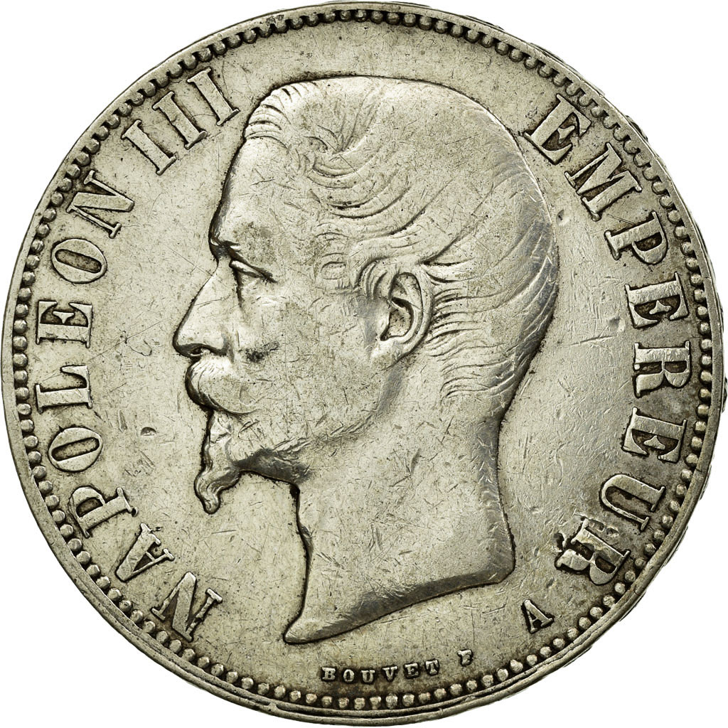 Coin, France, Napoleon III, Napoléon III, 5 Francs, 1856, Paris, 