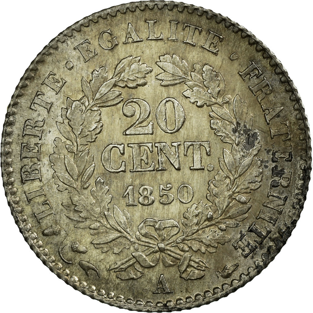 Coin, France, Cérès, 20 Centimes, 1850, Paris, , Silver, Gadoury:303