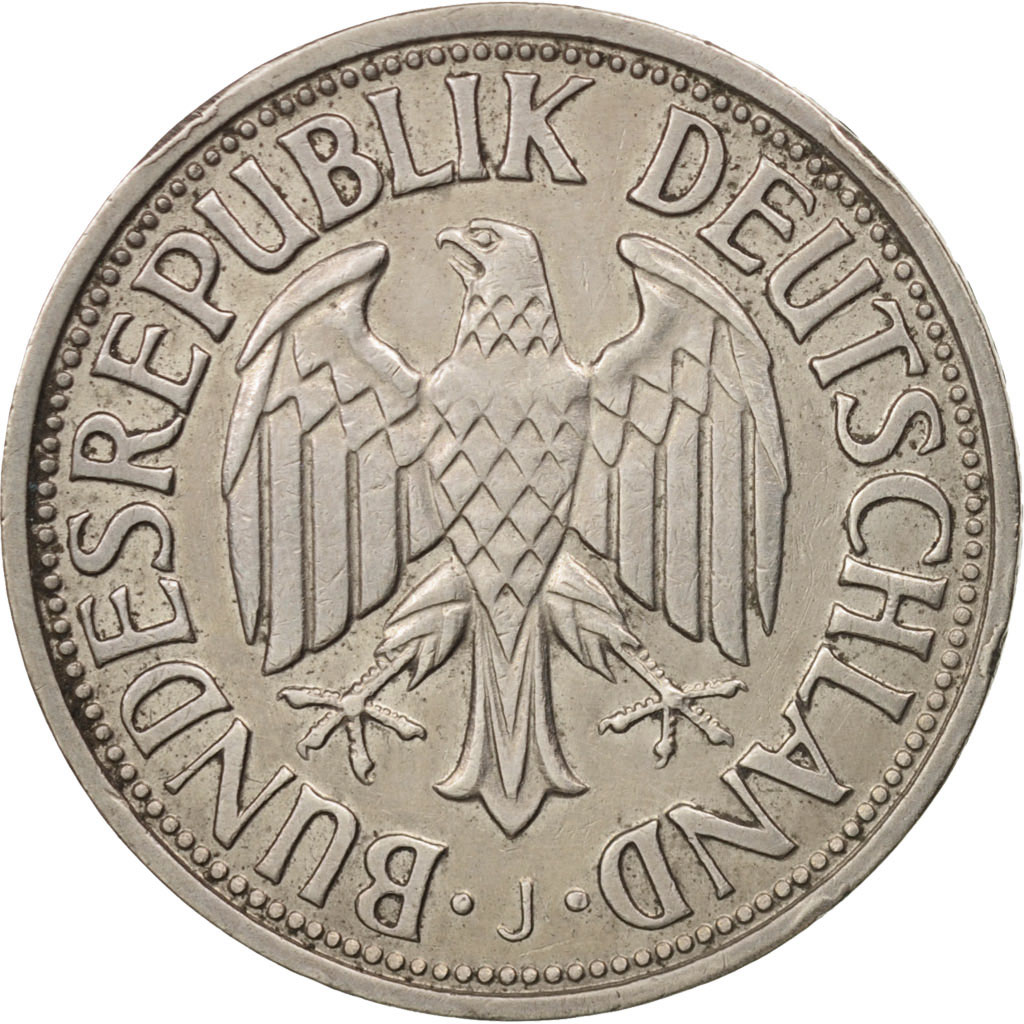 Coin, GERMANY - FEDERAL REPUBLIC, Mark, 1955, Hamburg, , Copper-nickel