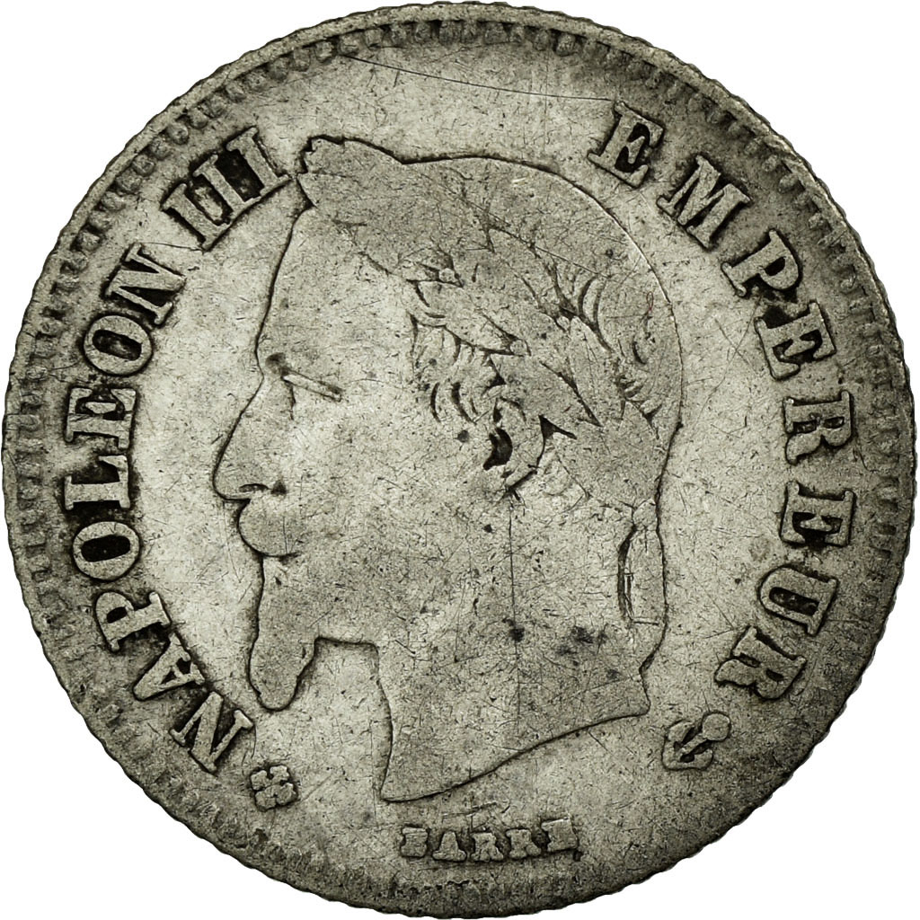 Munten, Frankrijk, Napoleon III, Napoléon III, 20 Centimes, 1864, Strasbourg