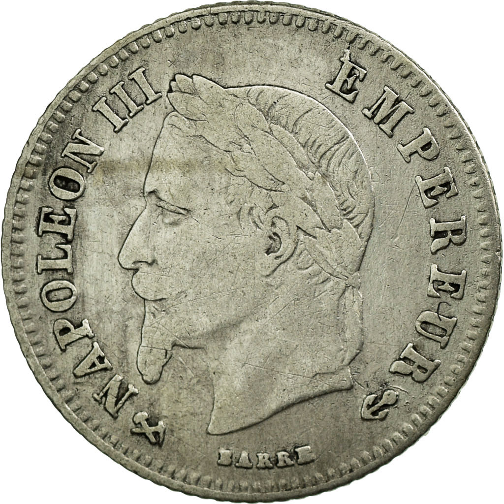 Coin, France, Napoleon III, Napoléon III, 20 Centimes, 1864, Bordeaux