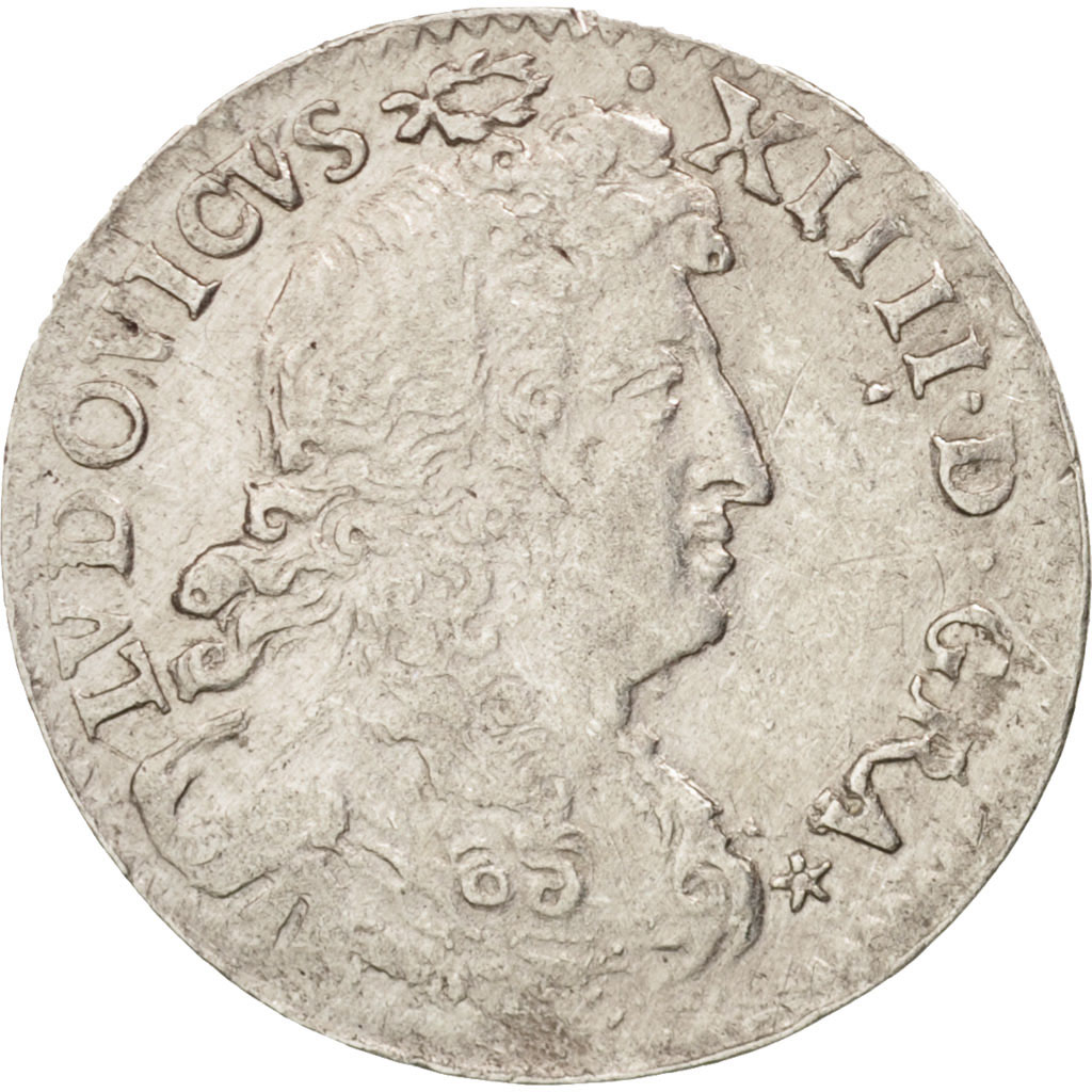 Coin, France, Louis XIV, 4 Sols dits « des Traitants », 4 Sols, 1677, Paris