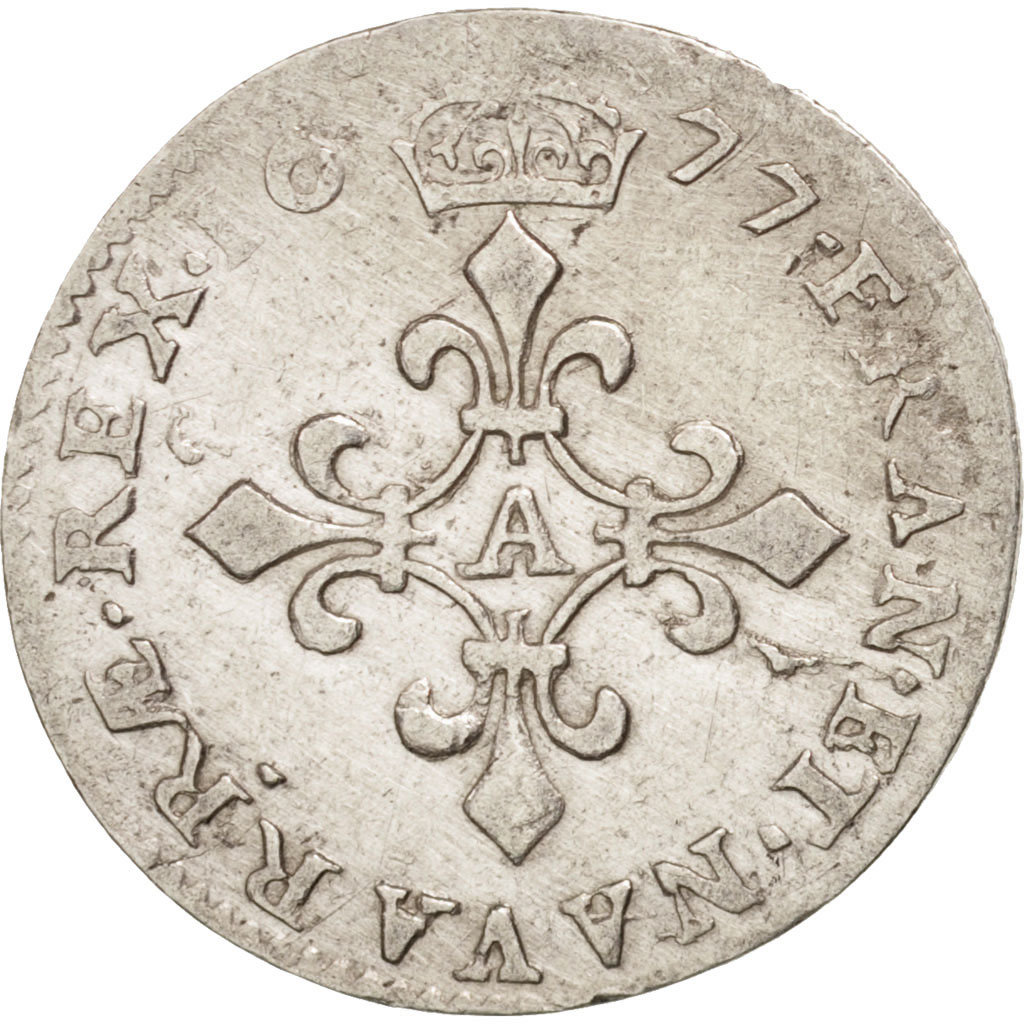 Coin, France, Louis XIV, 4 Sols dits « des Traitants », 4 Sols, 1677, Paris