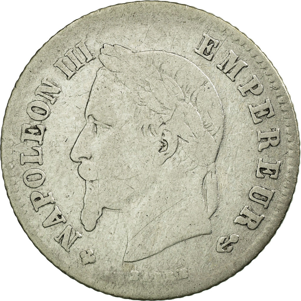 Coin, France, Napoleon III, Napoléon III, 20 Centimes, 1866, Strasbourg