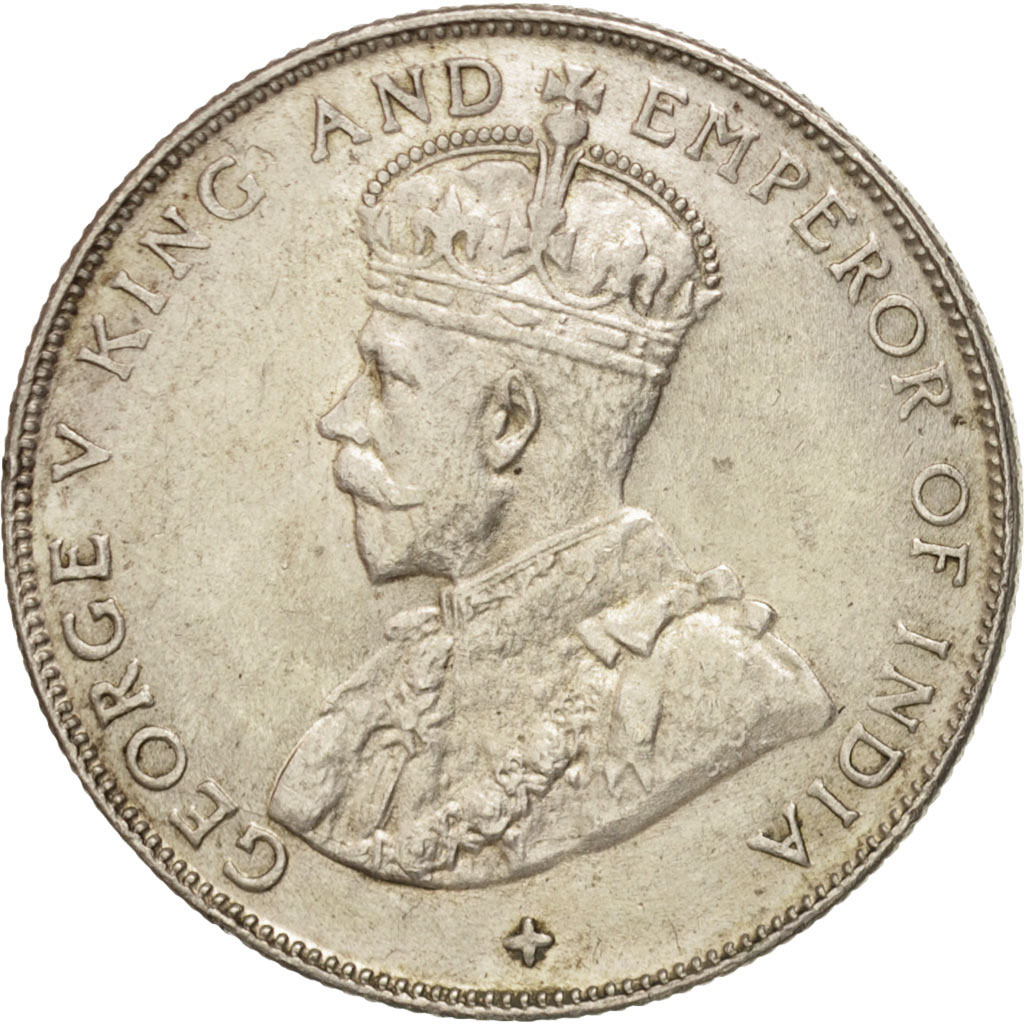 Coin, Straits Settlements, George V, 50 Cents, 1921, , Silver, KM:35.1