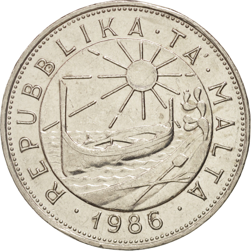Coin, Malta, Lira, 1986, , Nickel, KM:82