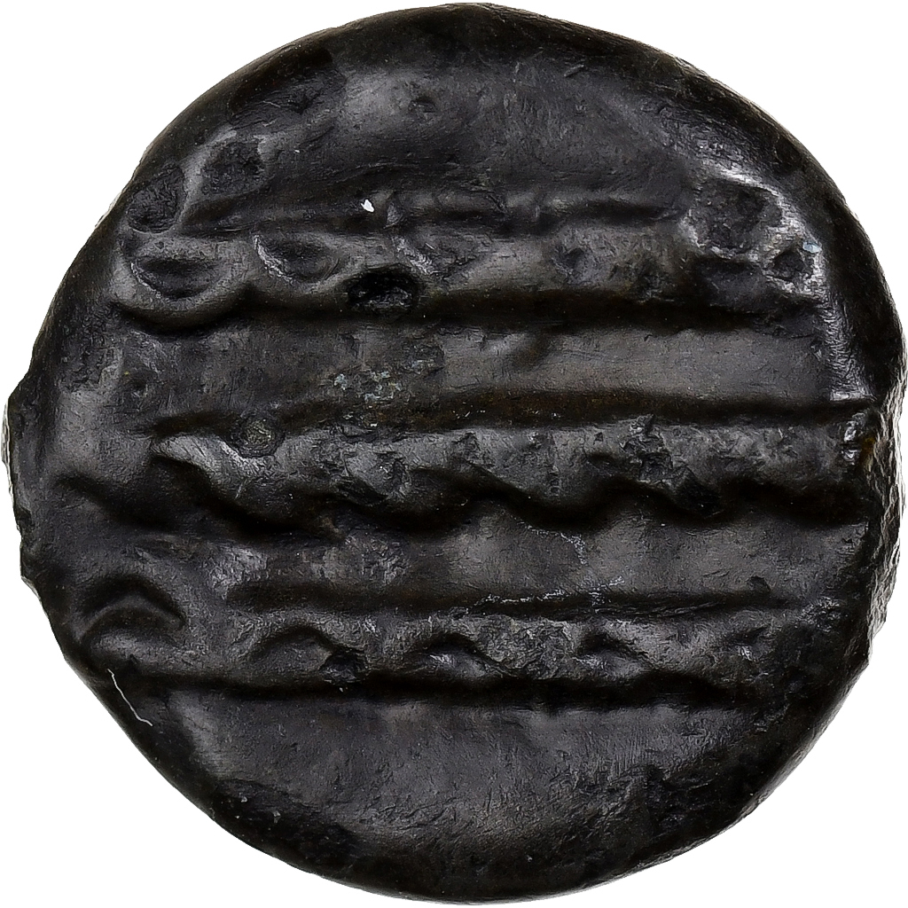 Aulerci Eburovices, Potin aux 3 lignes ondulées, c. 60-50 BC, Potin, AU