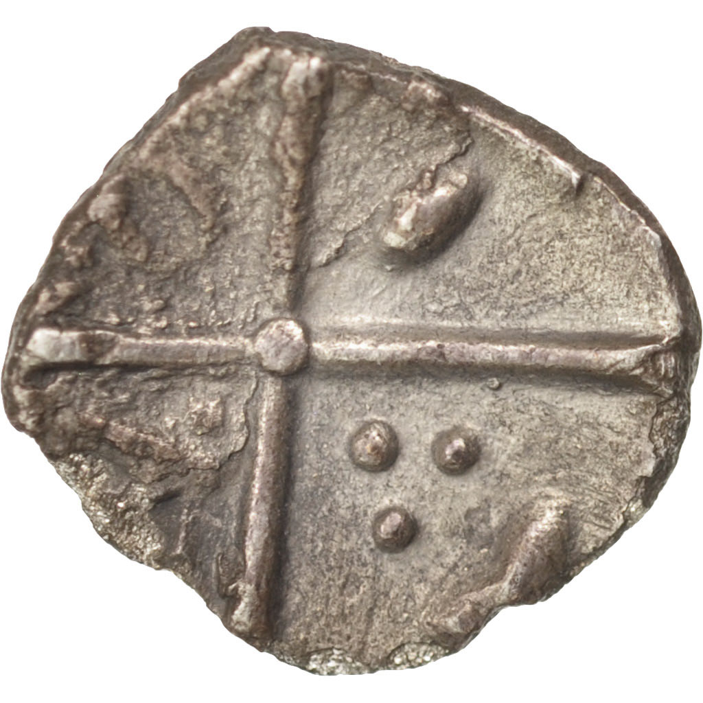 Ruteni, Obole à la croix, 1st century BC, Zilver, ZF, Feugère-Py:OCR-265
