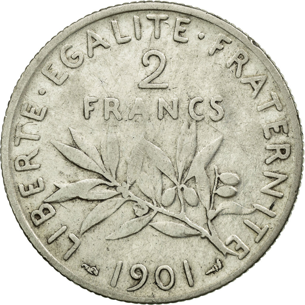 Coin, France, Semeuse, 2 Francs, 1901, Paris, , Silver, KM:845.1