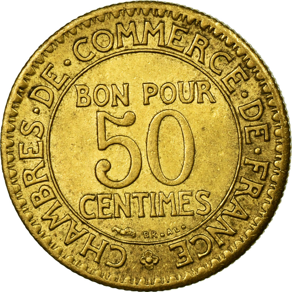 Coin, France, Chambre de commerce, 50 Centimes, 1921, 