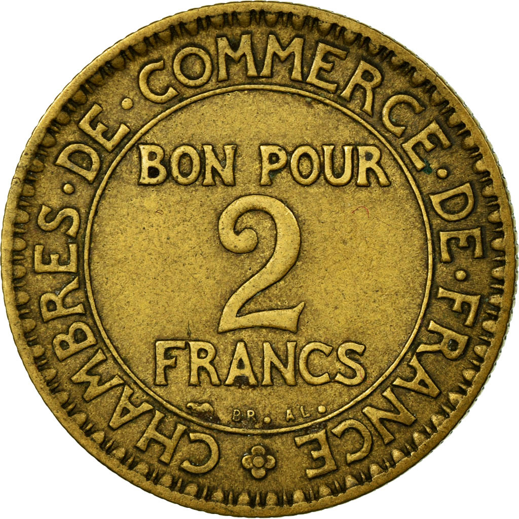 Coin, France, Chambre de commerce, 2 Francs, 1926, Paris, 