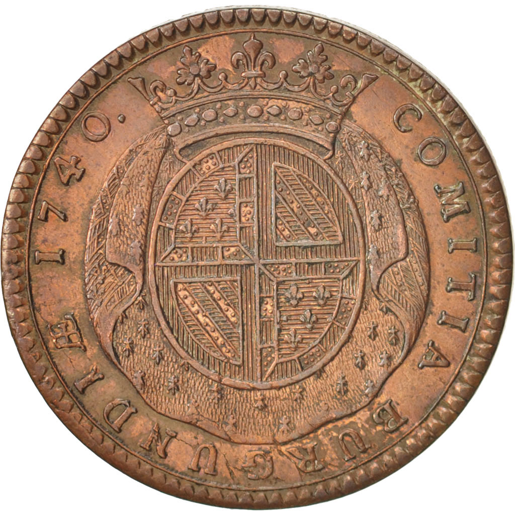France, Token, Etats de Bourgogne, 1740, , Copper, Feuardent:9846