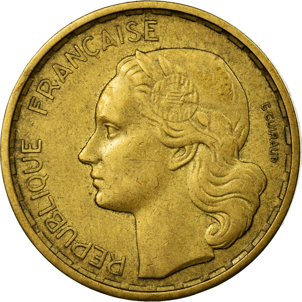 Coin, France, Guiraud, 20 Francs, 1950, Beaumont le Roger, 